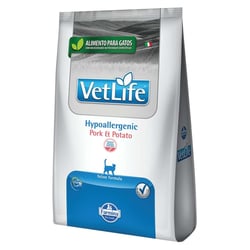 Ração Vet Life Hypoallergenic Pork E Potato Para Gatos - 2 Kilos