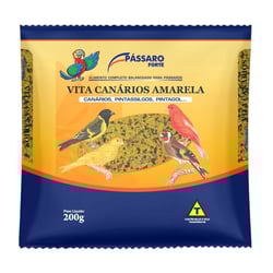 Ração Vita Amarela Pássaro Forte Para Canários - 200G