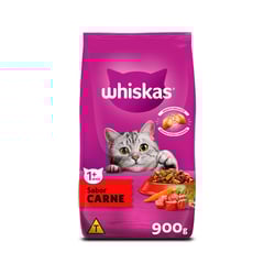 Ração Whiskas Carne 900G Para Gatos Adultos - 900 Gramas