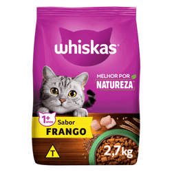 Ração Whiskas Gatos Adultos Melhor Por Natureza Frango 2,7Kg - 2,7 Kilos