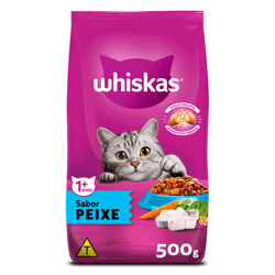 Ração Whiskas Gatos Adultos Peixe 500G - 500 Gramas