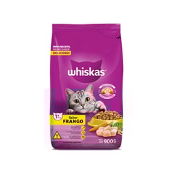 Ração Whiskas Gatos Adultos Sabor Frango - 900 Gramas
