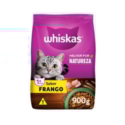 Ração Whiskas Melhor Por Natureza Frango Para Gatos Adultos - 900 Gramas