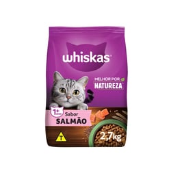 Ração Whiskas Melhor Por Natureza Salmão 2,7Kg Para Gatos Adultos - 2,7 Kilos
