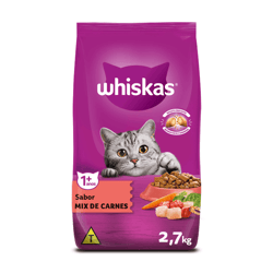 Ração Whiskas Mix De Carnes Para Gatos Adultos - 2,7Kg - 2,7 Kilos