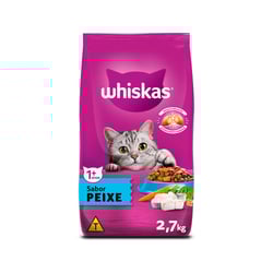 Ração Whiskas Sabor Peixe 2,7Kg Para Gatos Adultos - 2,7 Kilos