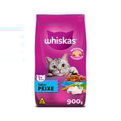 Ração Whiskas Sabor Peixe 900G Para Gatos Adultos - 900 Gramas