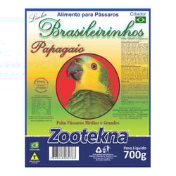 Ração Zootekna Brasileirinhos Para Papagaios - 700G