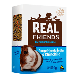 Ração Zootekna Real Friends 500G Para Porquinho Da Índia E Chinchila - 500 Gramas