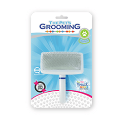 Rasqueadeira The Pets Plastica Branca Luxo Soft Tam.Pequeno