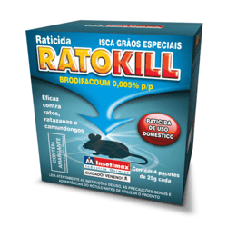 Raticida Rato Kill Graos Especiais 25Gr 25G