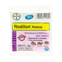 Raticida Rodilon Pellets 25G - 1 Unidade