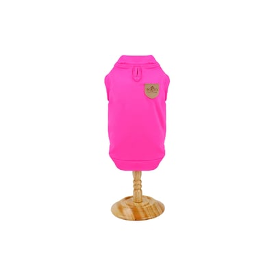 Regata Proteção Uv Rosa Fluorescente Tamanho G Para Cães