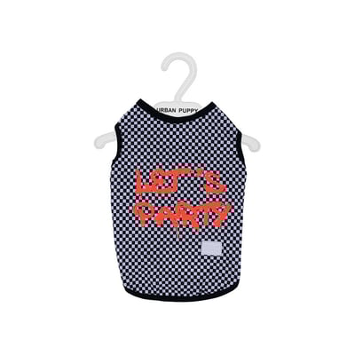 Regata Urban Puppy Xadrez Preto Tamanho 16 Para Cachorros