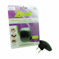 Repelente Eletrônico Ultrassom Zen Preto Bivolt - 1 Unidade