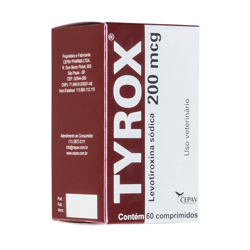 Repositor Hormonal Tyrox 200Mcg Para Cães - 60 Comprimidos
