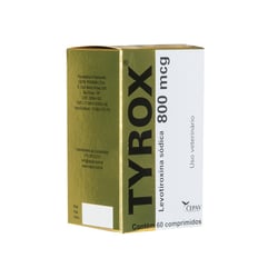 Repositor Hormonal Tyrox 800Mcg Para Cães - 60 Comprimidos