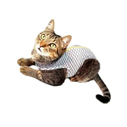 Roupa Cirúrgica Pet Med Para Gatos - Ultra Light Geo Cinza - 1 Unidade - Tamanho 0