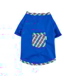 Roupa Festa Junina Modernpet Azul Com Bolso Para Cachorros - Tamanho PP