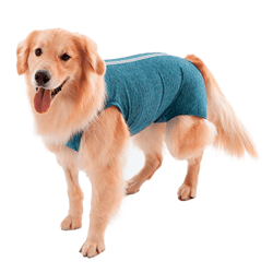 Roupa Pós-Castração Pet Med Duo Dry Azul N9 Para Cães Machos - 1Un.