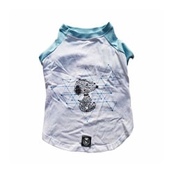 Roupa Zooz Pets Snoopy Geometry Azul Para Cachorros - Tamanho PP