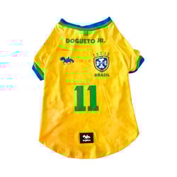 Roupinha Dognerd Brasil Amarela N6 - 1 Unidade