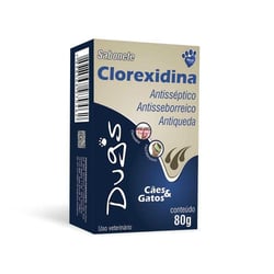 Sabonete Antisséptico Clorexidina Dug'S World Para Cães E Gatos - 80G
