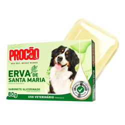 Sabonete Glicerinado Procão Erva Santa Maria Para Cães E Gatos - 80G