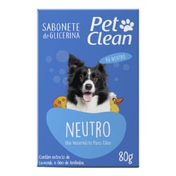 Sabonete Neutro Pet Clean Para Cães E Gatos - 80G