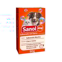 Sabonete Neutro Sanol Dog Para Cães E Gatos - 90G