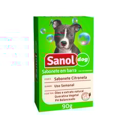 Sabonete Sanol Dog Citronela Para Cães E Gatos 90G - 1 Unidade