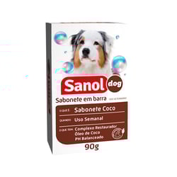 Sabonete Sanol Dog Coco Para Cães E Gatos 90G - 1 Unidade