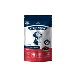 Sachê Selections For Pets Para Cães Adultos De Porte Médio E Grande Sabor Carne Ao Molho - 100G - 1 Unidade