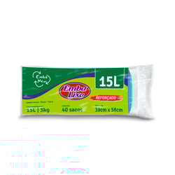 Saco De Lixo Embalixo 15L Azul Para Casa E Jardim - 15 Litros