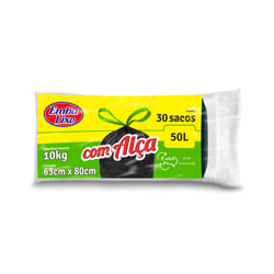 Saco De Lixo Embalixo Preto Com Alça 50 Litros - Casa E Jardim
