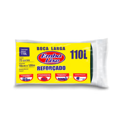Saco De Lixo Reforçado Embalixo Preto 110L Para Casa E Jardim