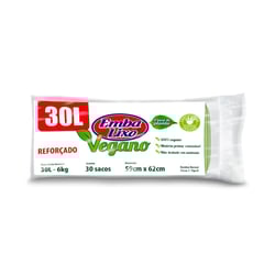 Saco De Lixo Vegano Embalixo Verde 30L Para Limpeza Casa E Jardim