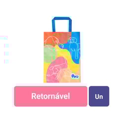 Sacola Retornável Petz Cão Colorido Para Casa E Jardim