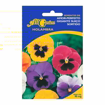 Sementes All Garden Amor-Perfeito Gigante Suíço Sortido - 1 Pacote