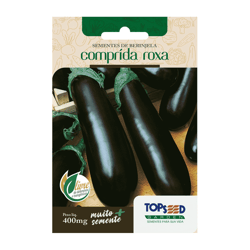 Sementes De Berinjela Comprida Roxa Tradicional Topseed Garden - 1 Unidade