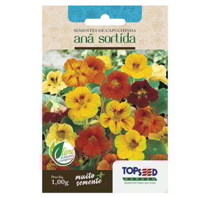 Sementes De Capuchinha Anã Sortida Topseed Garden - 1 Unidade