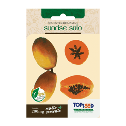 Sementes De Mamão Sunrise Solo Tradicional Topseed Garden - 1 Unidade