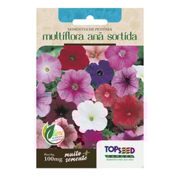 Sementes De Petúnia Multiflora Anã Sortida Topseed Garden - 1 Unidade