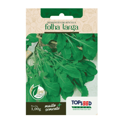 Sementes De Rúcula Folha Larga Tradicional Topseed Garden - 1 Unidade