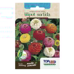 Sementes De Zínia Sortida Topseed Garden - 1 Pacote