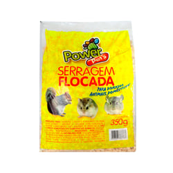 Serragem Flocada Power Pets Para Roedores E Pássaros - 1 Unidade - 350 Gramas