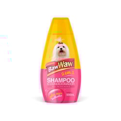 Shampoo 2 Em 1 Baw Waw Para Cães - 500Ml