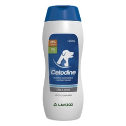 Shampoo Antibactericida Cetodine Lavizoo Para Cães E Gatos - 125Ml