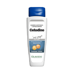 Shampoo Antibactericida Cetodine Lavizoo Para Cães E Gatos - 240Ml