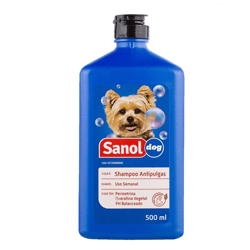 Shampoo Antipulgas Sanol Dog Para Cães - 500Ml - 500 Mililitros